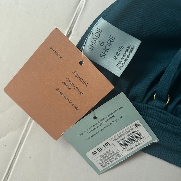 Shade & Shore Women’s Jacquard Triangle Bikini top M - Picture 5 of 6